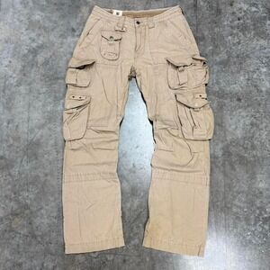 Polo Ralph Lauren Beige Paratrooper Military Adjustable Cargo Pants 32x32